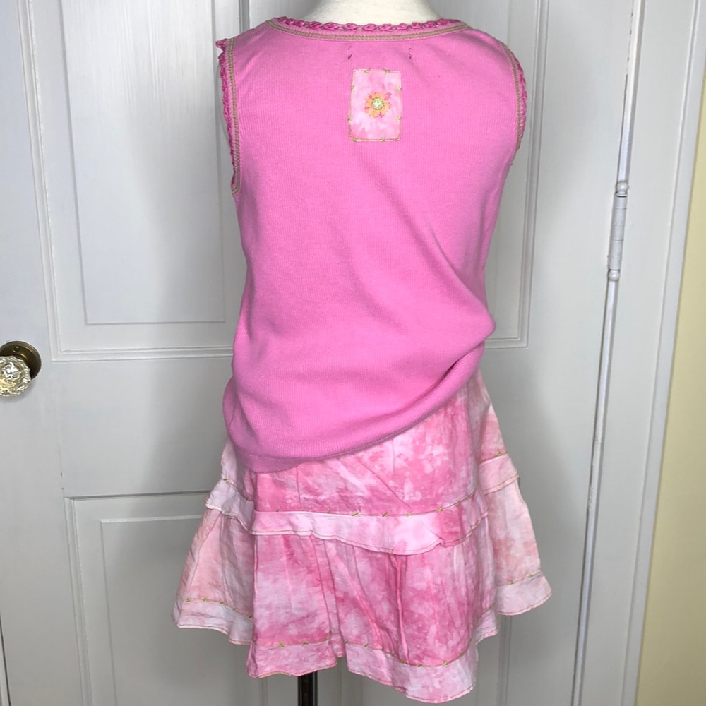 Mimi & Maggie ribbed pink tank and tie-dye skirt 6